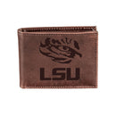 LSU, Bi-Fold Wallet, Brown, CH, 100% Genuine Leather