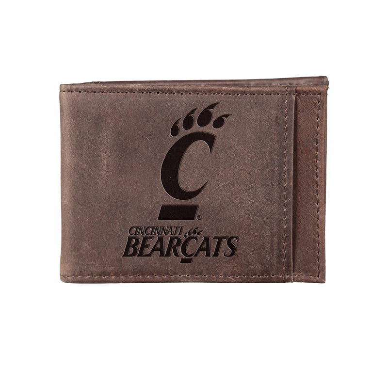 Front Pocket Wallet w/ RFID Blocking, University of Cincinnati, Brown