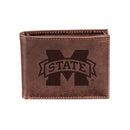 Mississippi State, Bi-Fold Wallet, Brown, CH, 100% Genuine Leather