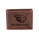 Oregon State University, Bi-Fold Wallet, Brown, CH, 100% Genuine Leather