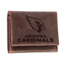 Arizona Cardinals, Tri-Fold Wallet, Brown, CH, 100% Genuine Leather