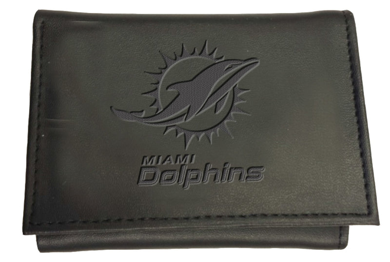 Miami Dolphins, Tri-Fold Wallet, Black