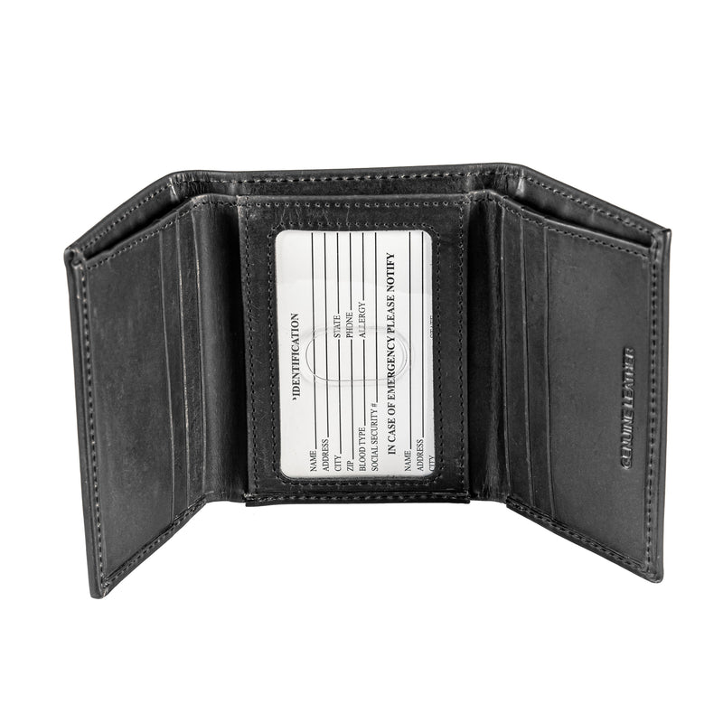 Evergreen Gifts,New England Patriots, Tri-Fold Wallet, Black,4.25x3.13x0.75 Inches