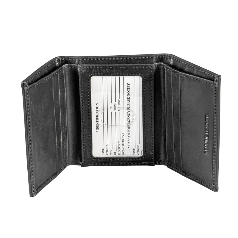 Chicago Cubs Tri-Fold Wallet Black