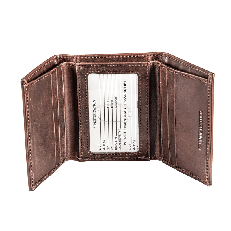 Los Angeles Dodgers Tri-Fold Wallet, Brown, World Series Champions 2024