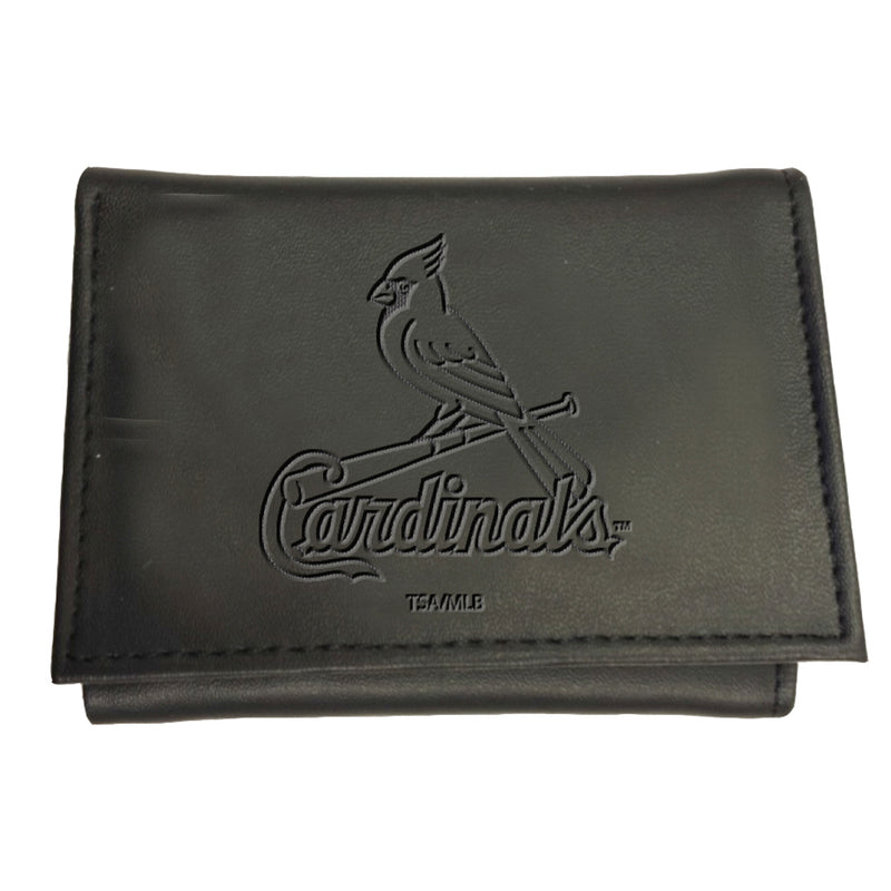 St Louis Cardinals Tri-Fold Wallet Black