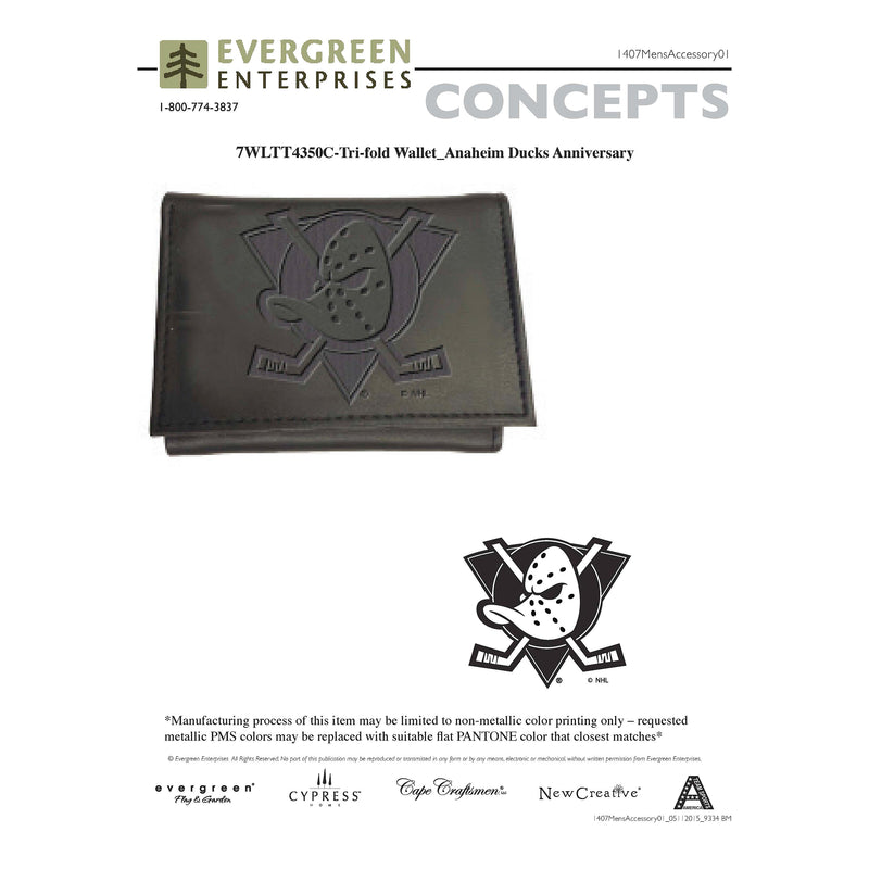 Wallet, Tri-Fold, Anaheim Ducks