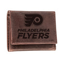 Philadelphia Flyers, Tri-Fold Wallet, Brown, CH, 100% Genuine Leather