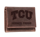 TCU, Tri-Fold Wallet, Brown, CH, 100% Genuine Leather
