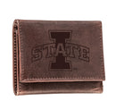 Iowa State University, Tri-Fold Wallet, Brown, CH, 100% Genuine Leather