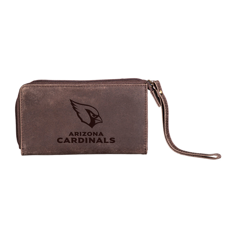 Wristlet Wallet, Brown, Arizona Cardinals