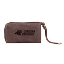 Wristlet Wallet, Brown, Carolina Panthers