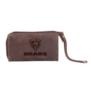 Wristlet Wallet, Brown, Chicago Bears