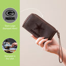 Wristlet Wallet, Brown, Green Bay Packers