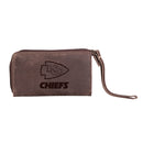 Wristlet Wallet, Brown, Kansas City Chiefs