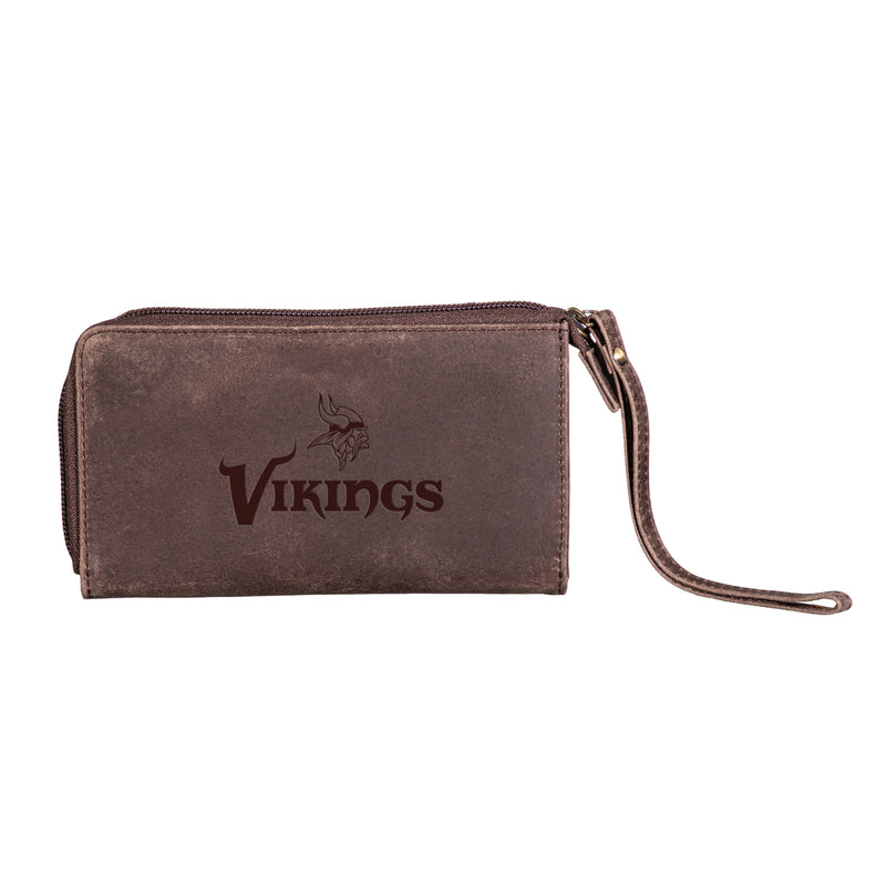 Wristlet Wallet, Brown, Minnesota Vikings
