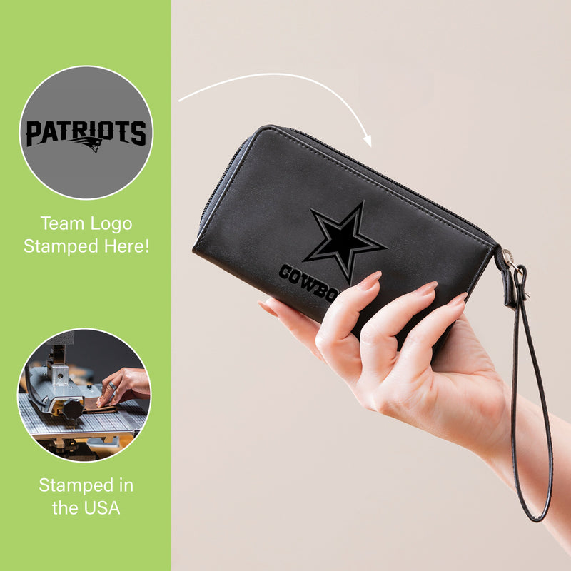 Wristlet Wallet, Black, New England Patriots