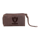 Wristlet Wallet, Brown, Las Vegas Raiders