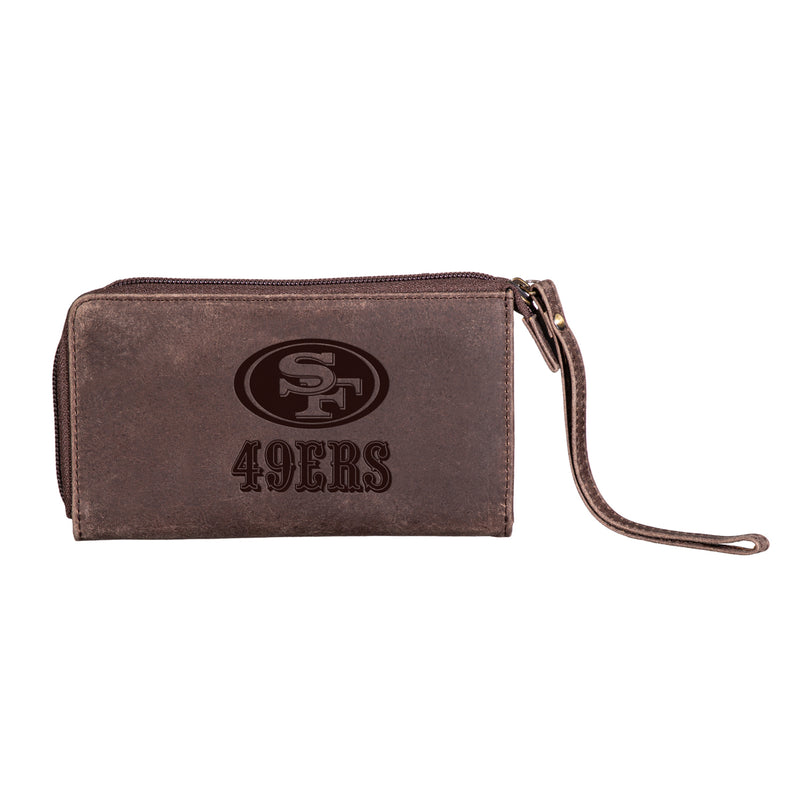 Wristlet Wallet, Brown, San Francisco 49ers