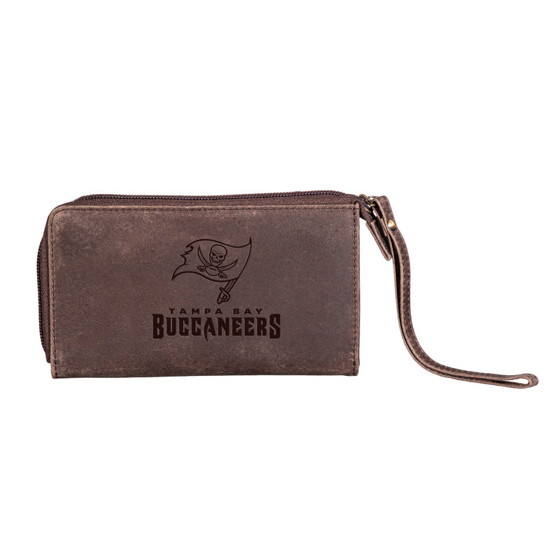Wristlet Wallet, Brown, Tampa Bay Buccaneers