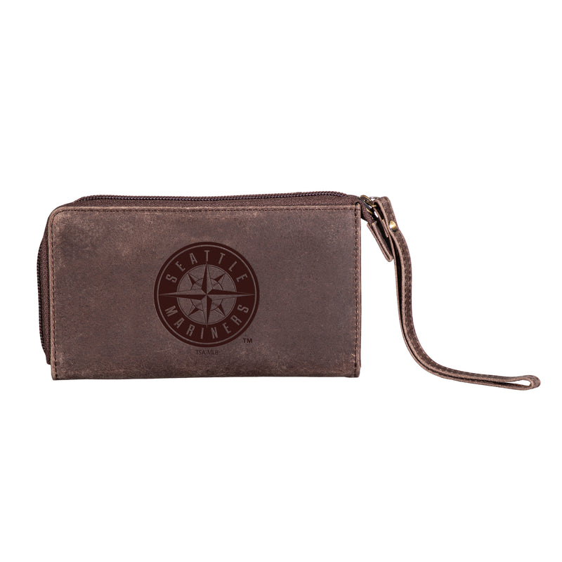 Seattle Mariners Wristlet Wallet Brown