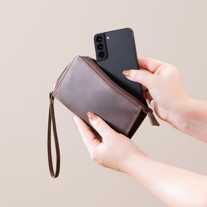 Wristlet Wallet, Brown, Tampa Bay Rays