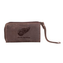 Wristlet Wallet, Brown, Detroit Red Wings