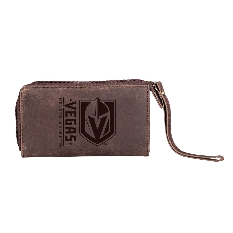 Wristlet Wallet, Brown, Vegas Golden Knights