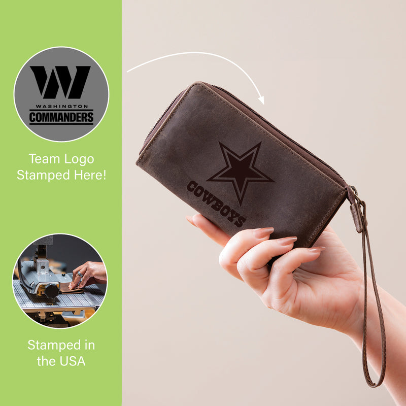 Wristlet Wallet, Brown, Washington Commanders