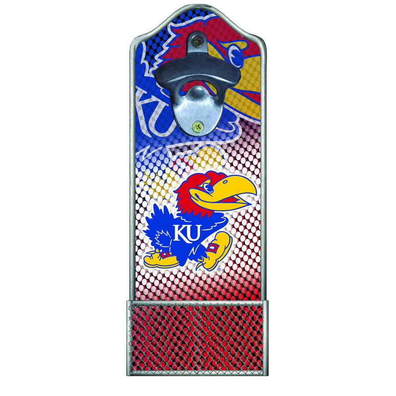 Lit Bottle Opener Cap Catcher, University of Kansas