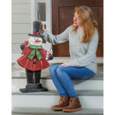 31.5"H Wooden Snowman Garden Sign