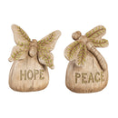 Butterfly and Dragonfly Garden Stone, Hope & Peace, Set of 2
