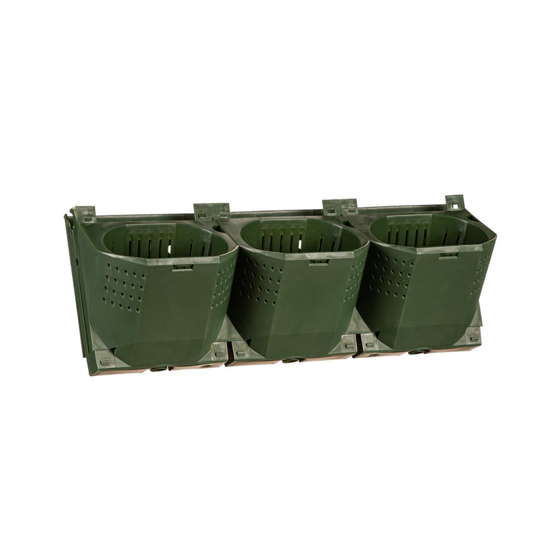 Outdoor Wall Planter with Drainage Pipe, 9 Planters