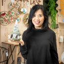 8" Faux Moss Fairy Cottage Statuary