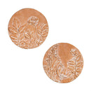 Terracotta Floral Round Stepping Stone