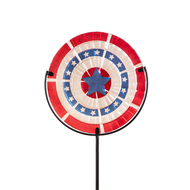 Patriotic Glass Garden Stake