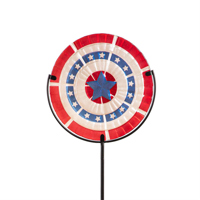 Patriotic Glass Garden Stake
