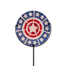 Patriotic Glass Garden Stake