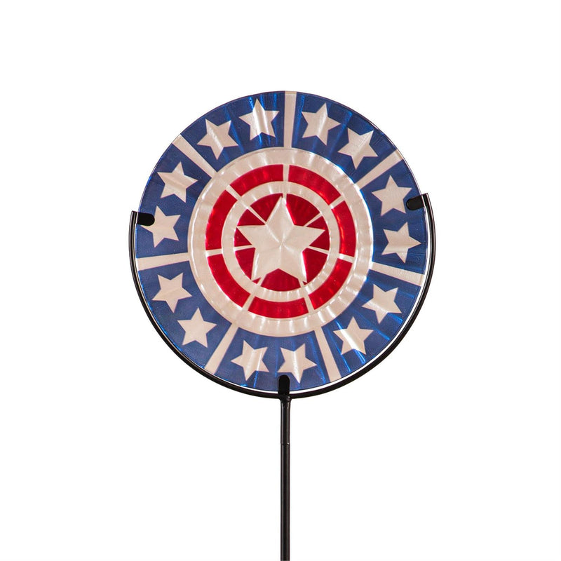 Patriotic Glass Garden Stake