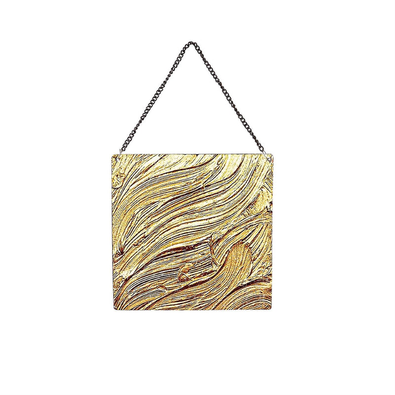 6x6 Hanging Textured Metal Decor