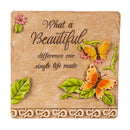 Memorial Butterfly Square Garden Stone, 11"L x 11"H