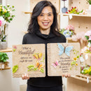 Memorial Butterfly Square Garden Stone, 11"L x 11"H