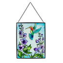 Pollinator Garden Indoor Wall Decor, Stained-Glass, Hummingbird, 8" L x 10" H, Asst of 2