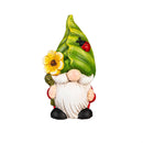Terracotta Gnome With Leaf Head Statue, 10"H