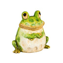 Pollinator Garden Statue, Ceramic Frog Family Statue, Set of 3, 7"H