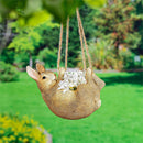 Rabbit Hanging Planter with Jute