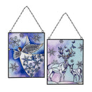 Season to Sparkle Wall Decor, Indoor Alternative Wall, Ice Stained Glass, 8" L x 10" H, Asst of 2