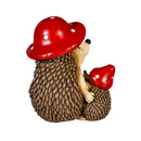 Garden of Wonder Garden Statue, Resin Mushroom Hedgehog Family, 7"H