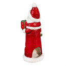 Woodland Storybook Garden Statue, MGO Statue Candle Holder, Santa and Reindeer, 16.5"H, Asst of 2