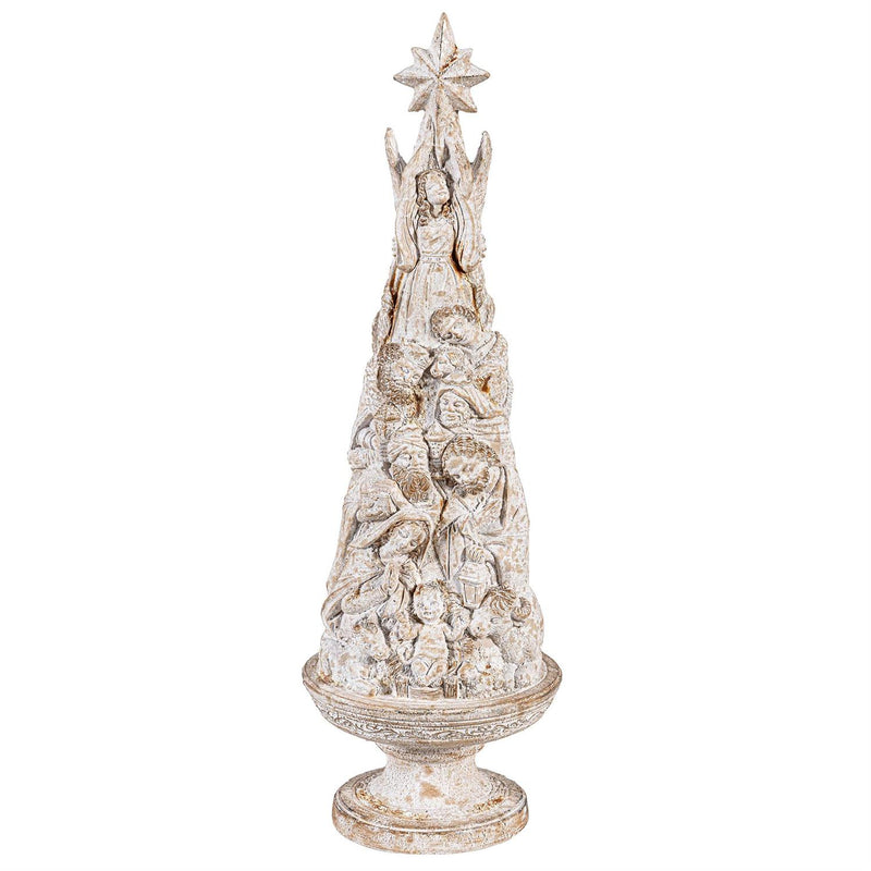 Nativity Garden Statue, Resin Statue, Nativity Tree, 18"H